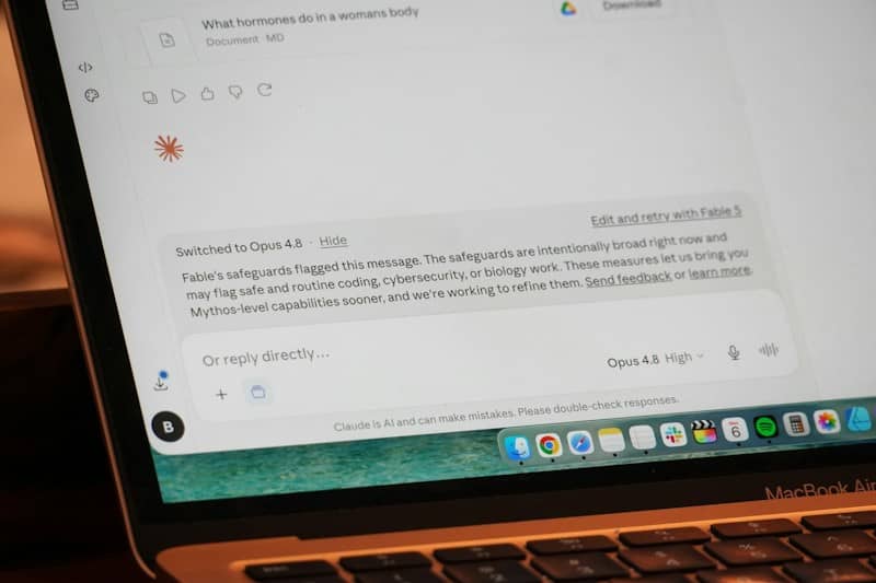 A laptop displaying openai 4.0 chatbot interface