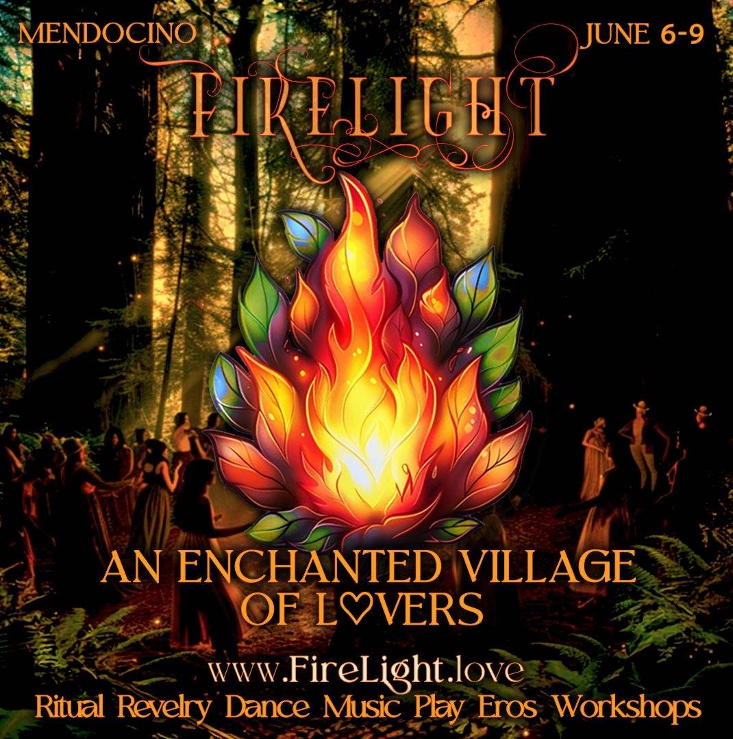 Firelight an enchanted village of lovers