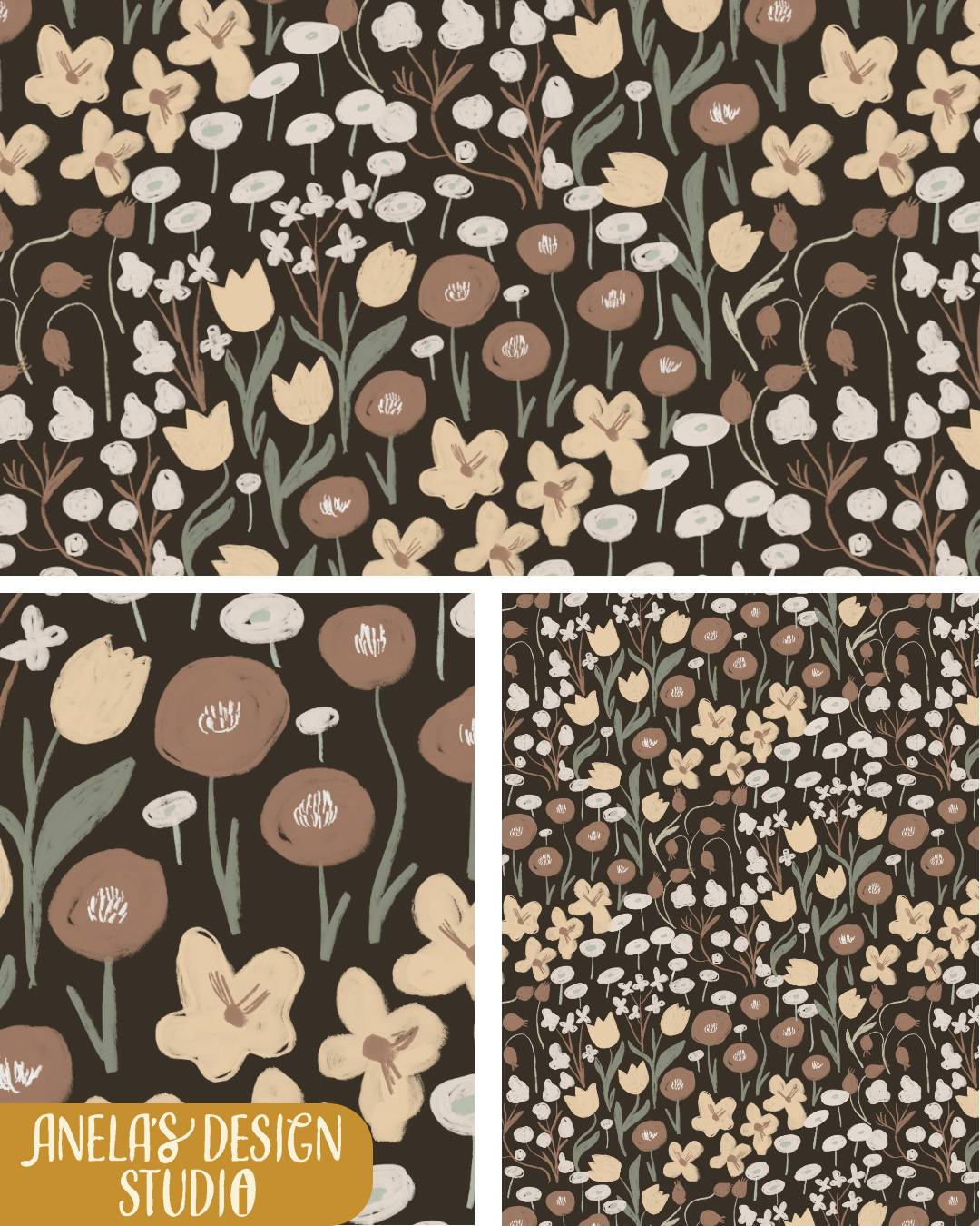 Dense ditsy floral print for the #psabonanza2025 
These cute dense ditsy floral are my favorite pattern to draw.

These cute, dense, ditsy floral designs are my favorite patterns to draw.erBonanza #surfacepatterndesigner #spoonflowermakers #surfacedesign