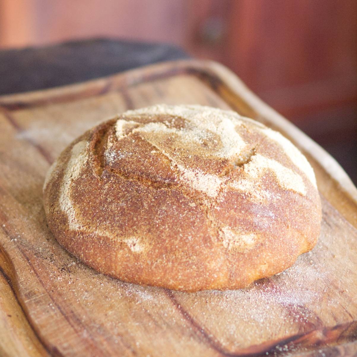 whole grain sourdough boule