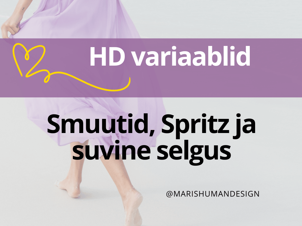 Human Designi variaablid selge meel terav taju tervislik toitumine