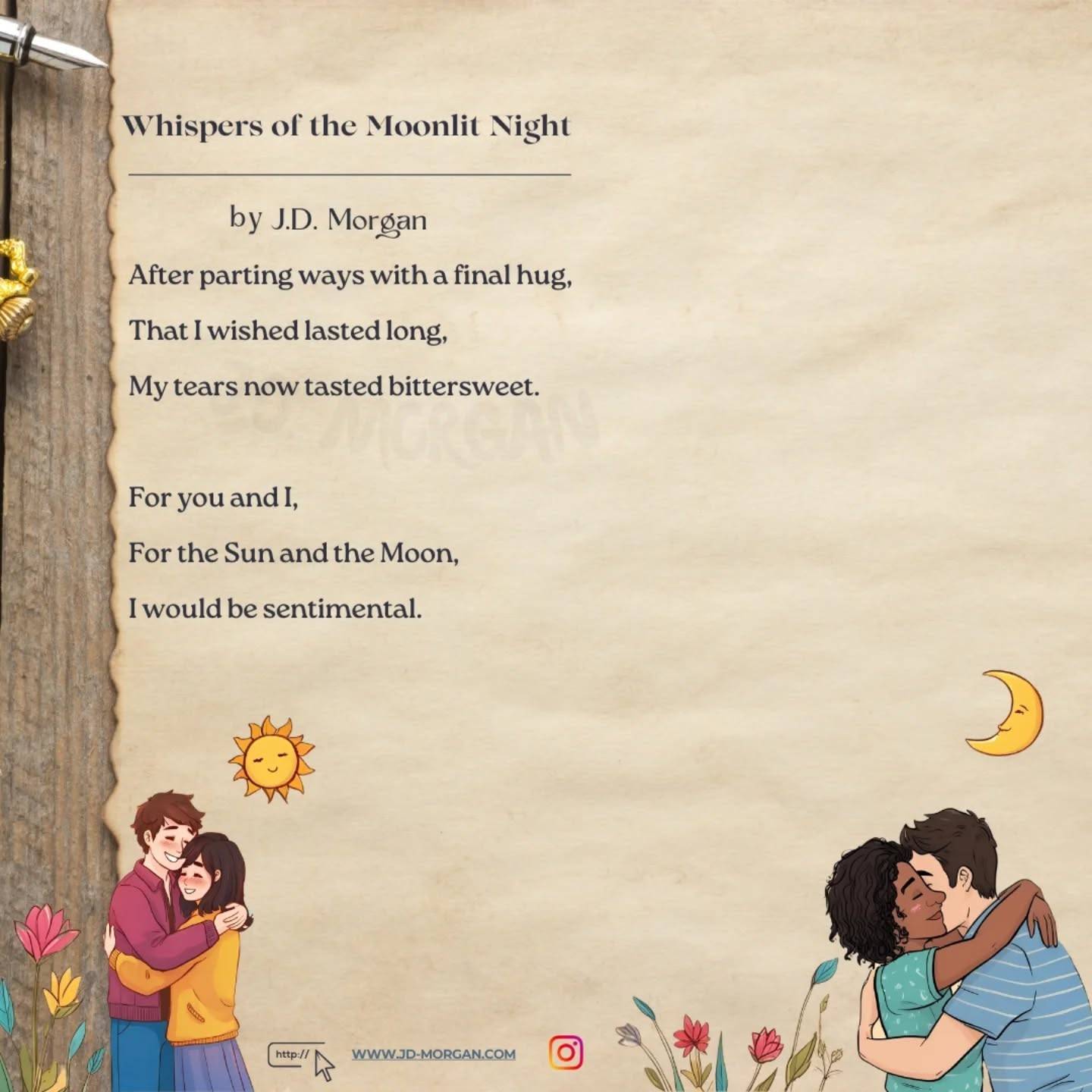 Whispers of The Moonlight Night 
____________________________
Excerpts from  A Story to be told
____________________________

If this piece resonates with your heart and/or mind.

Like
Interact
Engage 

Buy a copy of The Silent Love, the first book in the series on Amazon and other major online retailers.

Check out links in bio. 🔗

#thesilentlove  #jdmorgan #poetry #poetsofinstagram #poemoftheday #poemgasm #thoughtoftheday #writersofinstagram  #poem  #romance #caribbeanreader #westindies #writer #bookcommunity  #quotes #writing  #fantasy #readingtime #bookclub  #trinidad #trinidadandtobago🇹🇹 #jamaica