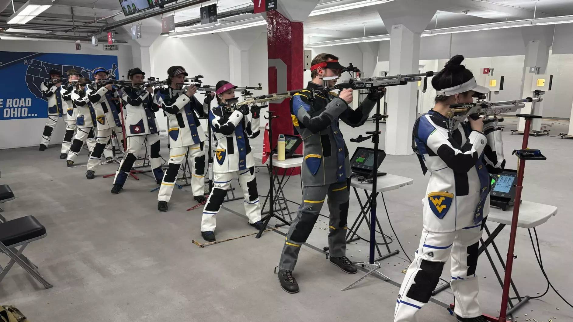 WVUSports.com image of WVU and OSU rifle team