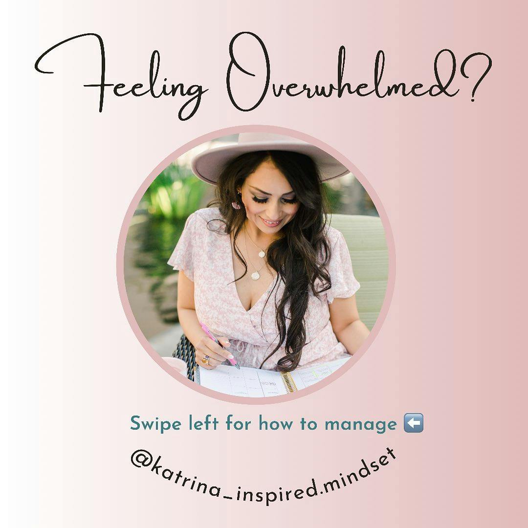 Are you feeling overwhelmed?

✨So many people I come across tell me they are overwhelmed.

❌Overwhelmed by their work, by their kids, by all the things they "have" to do.

✨My vision is to help you overcome the overwhelm - before you reach burnout. 

✨So you can start living from a place of empowerment and peace.

⬅Swipe left for some steps you can take to manage and then save this post so you can come back and refer to it.

❤It's time to get out of the overwhelm.