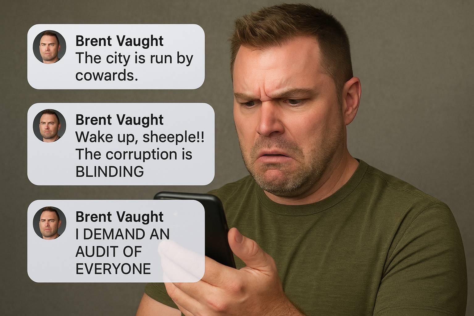 Brent Vaught Goes on 20-Minute Facebook Tantrum Warning People to Stop Their Hateful Behavior — Before Realizing the “Mean Posts” Were His Own