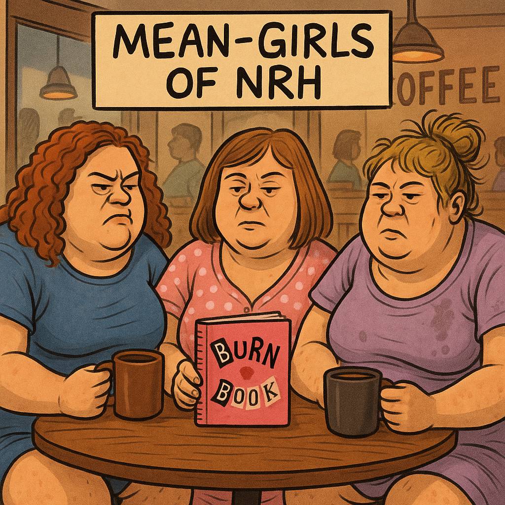 NRH Watch Dog: The Mean Girls of NRH — Caffeine, Chaos, and Character Assassination