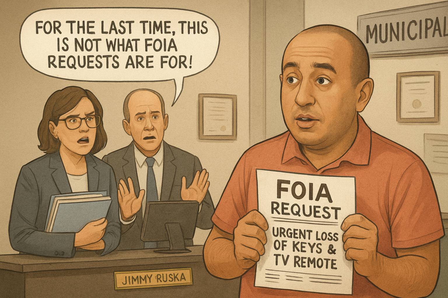 City Staff Beg Local Resident Jimmy Ruska To Stop Submitting FOIA Requests Every Time He Loses His Keys or TV Remote