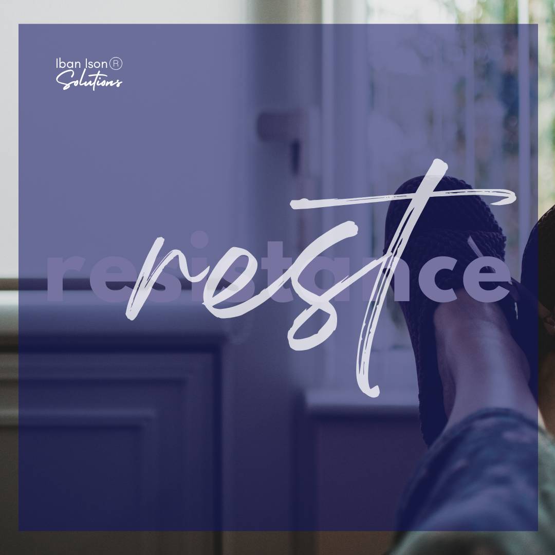 rest resistance over image of feet propped up in relaxation