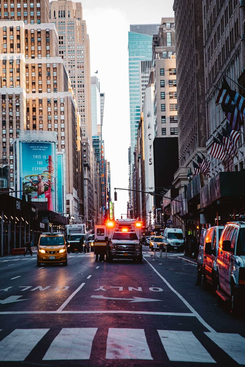 a busy city street