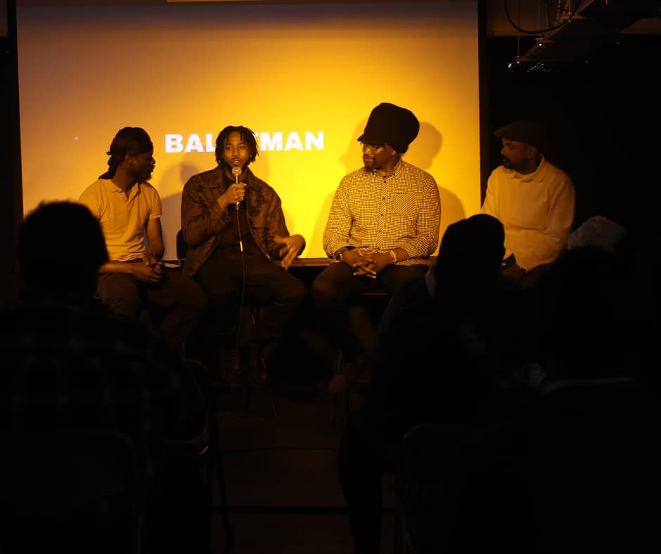 Faruq speaking at the Ballyman panel