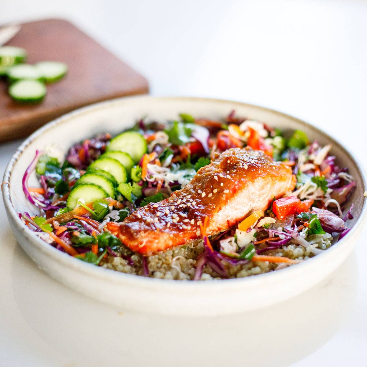 Glazed Miso Salmon Bowl