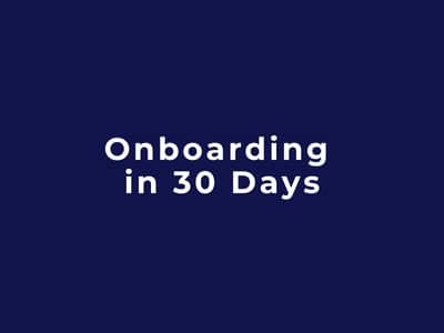 Onboarding in 30 Days