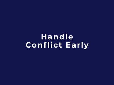 Handle Conflict Early