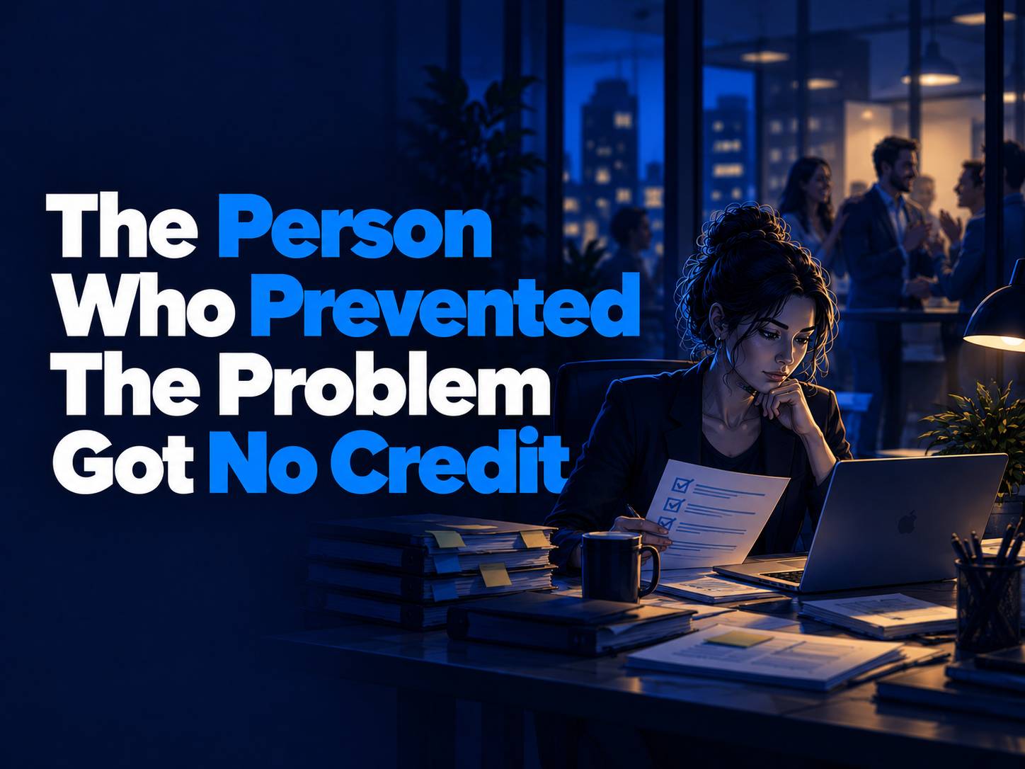 The Person Who Prevented The Problem Got No Credit