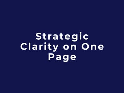 Strategic Clarity on One Page