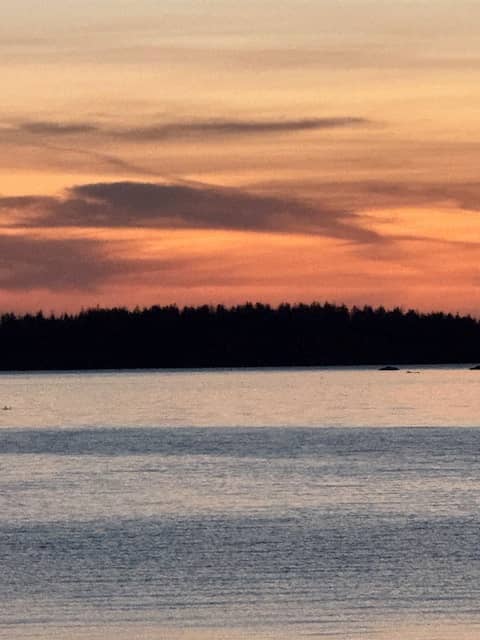 sunset over the ocean 