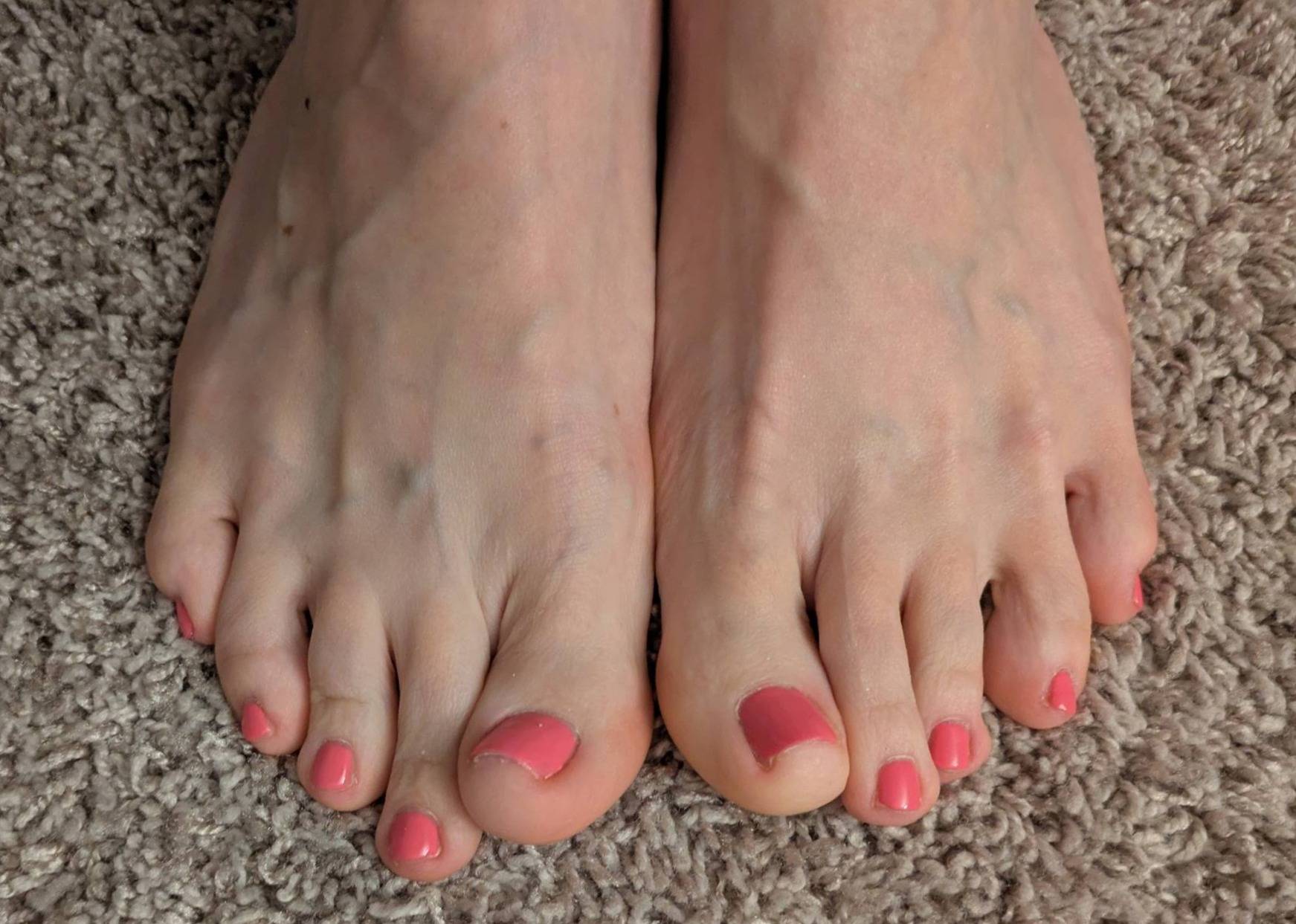 Lauren's Pink/Peach Pedicure