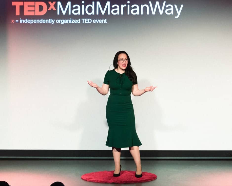 Tara on the TEDx Stage