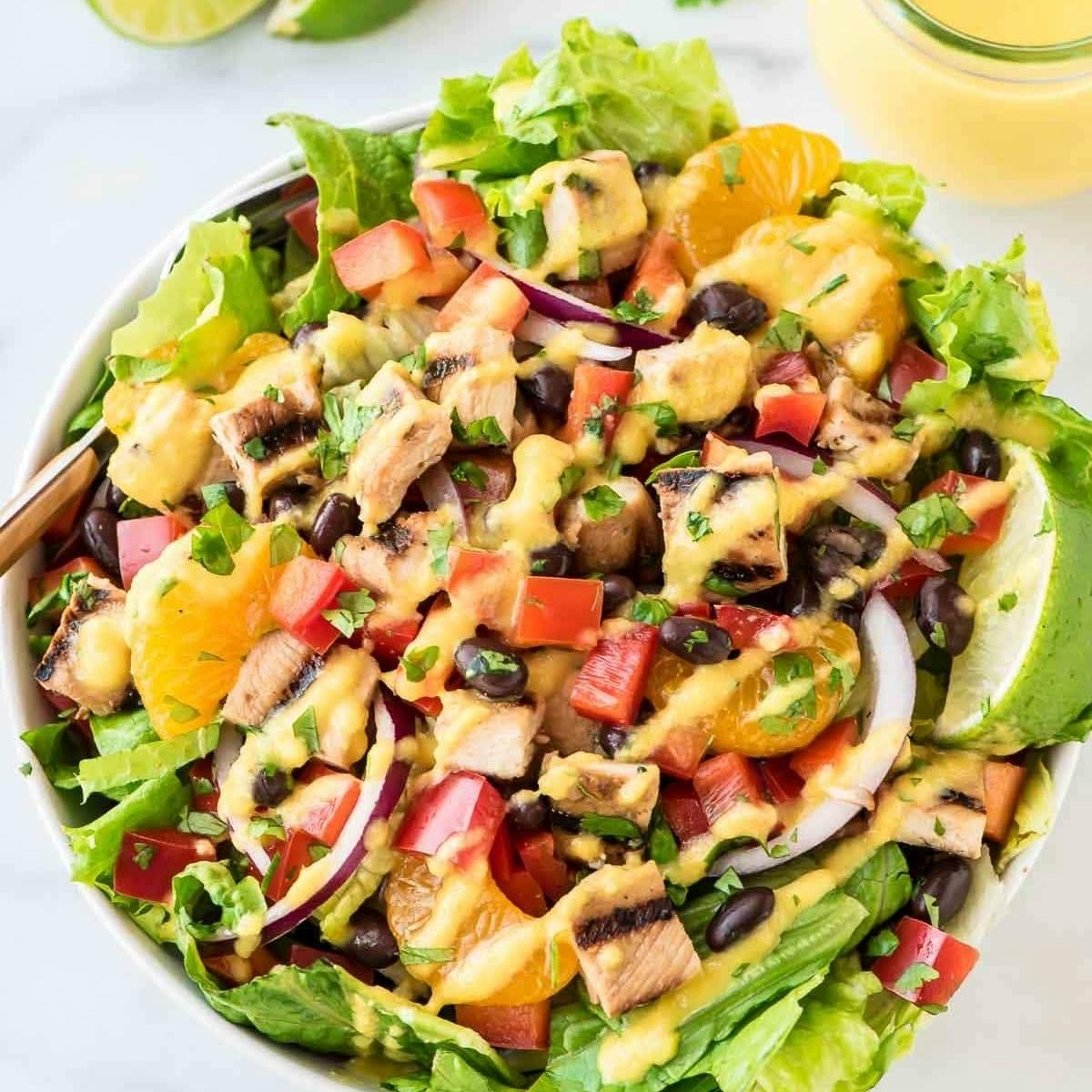 Caribbean Chicken Salad with Mango Dressing