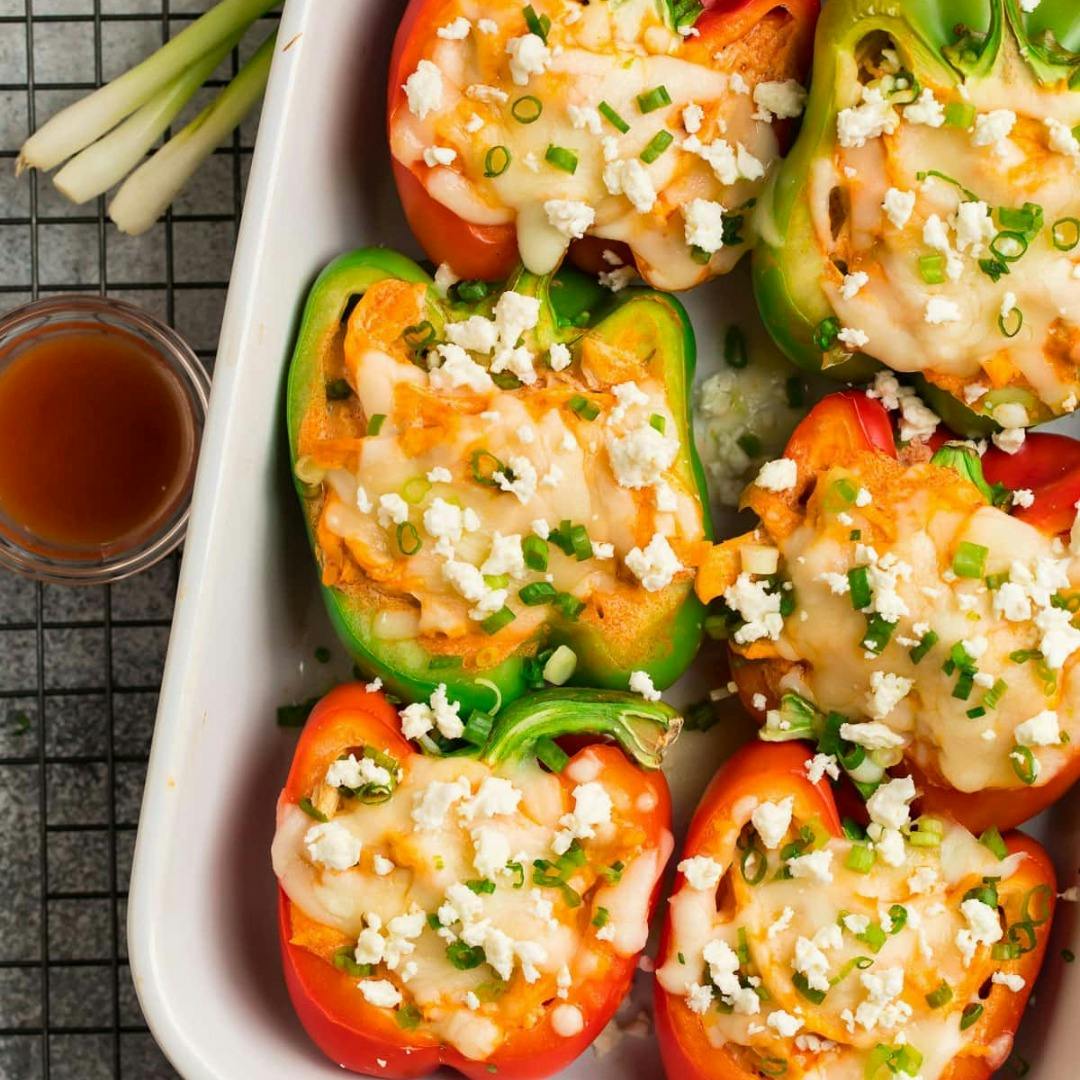 Buffalo Chicken Stuffed Peppers