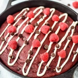 Skillet Red Velvet Pancakes