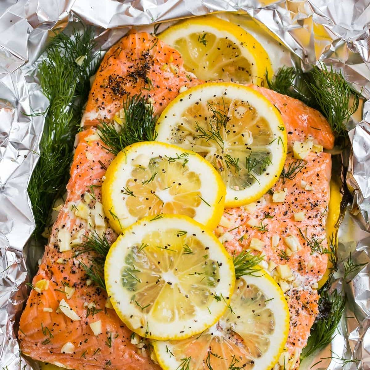 Grilled Salmon in Foil