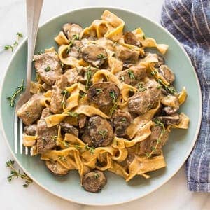 Slow Cooker Beef Stroganoff