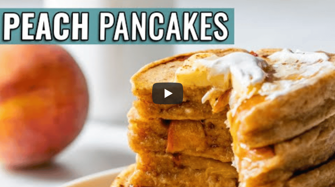 Peach Pancakes on a plate