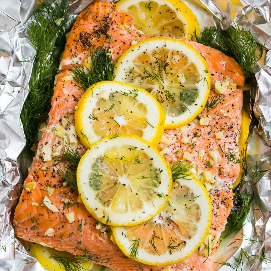 Grilled Salmon in Foil