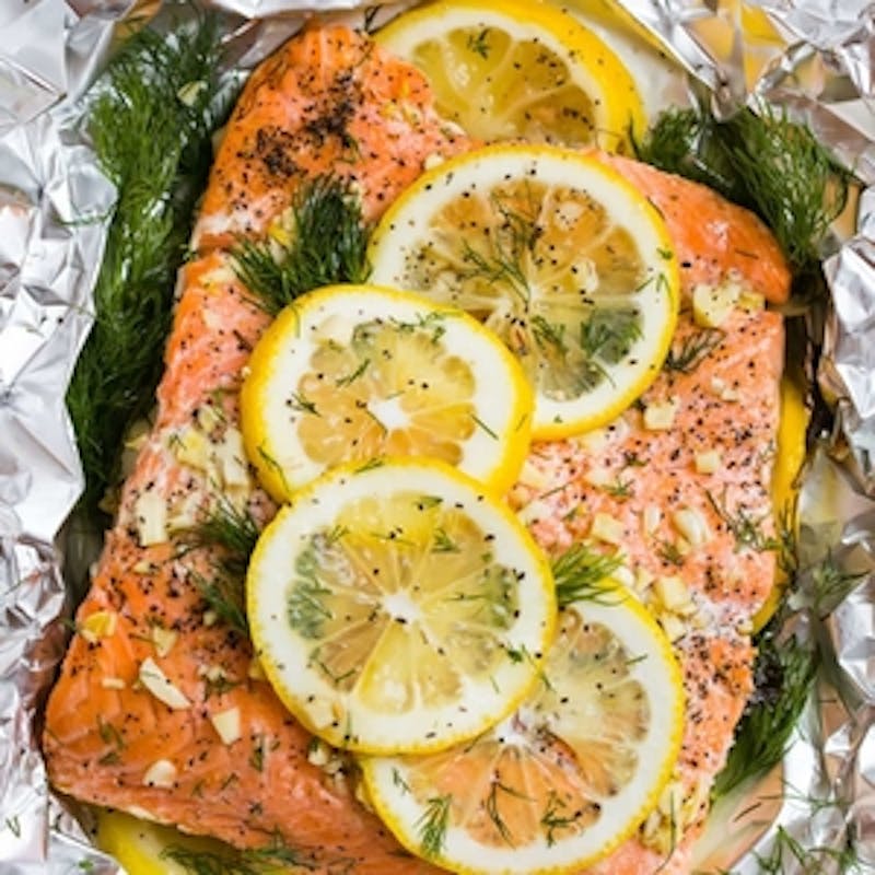 Grilled Salmon in Foil