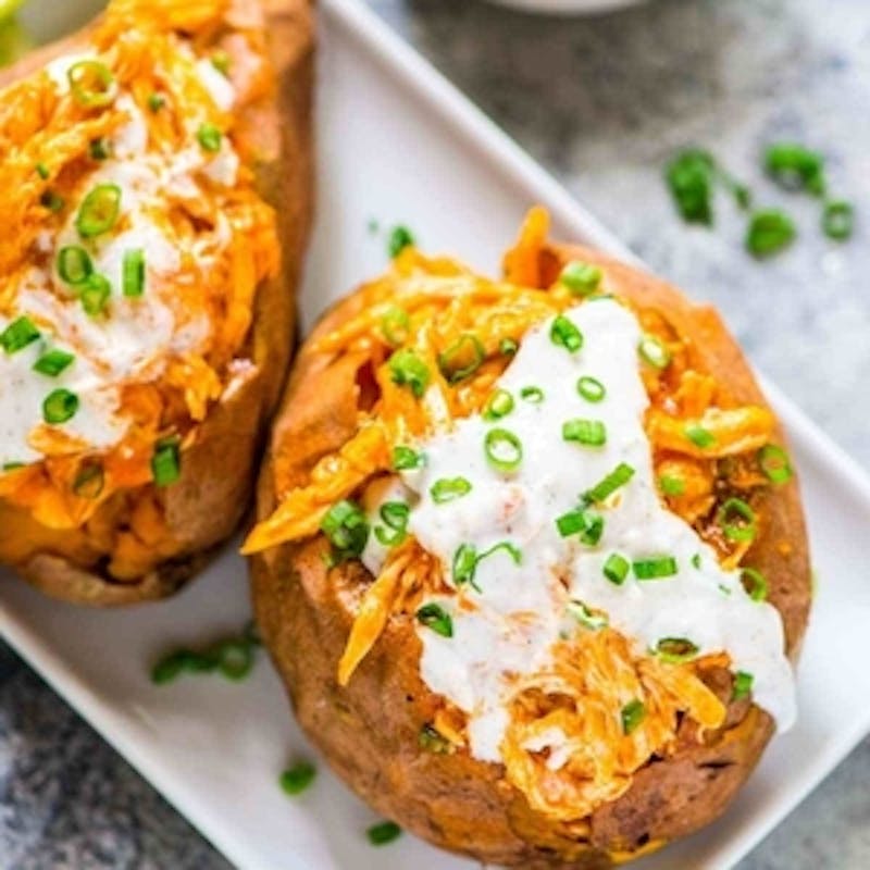 Healthy Slow Cooker Buffalo Chicken