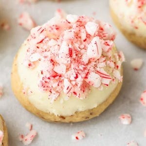 Candy Cane Snowball Cookies