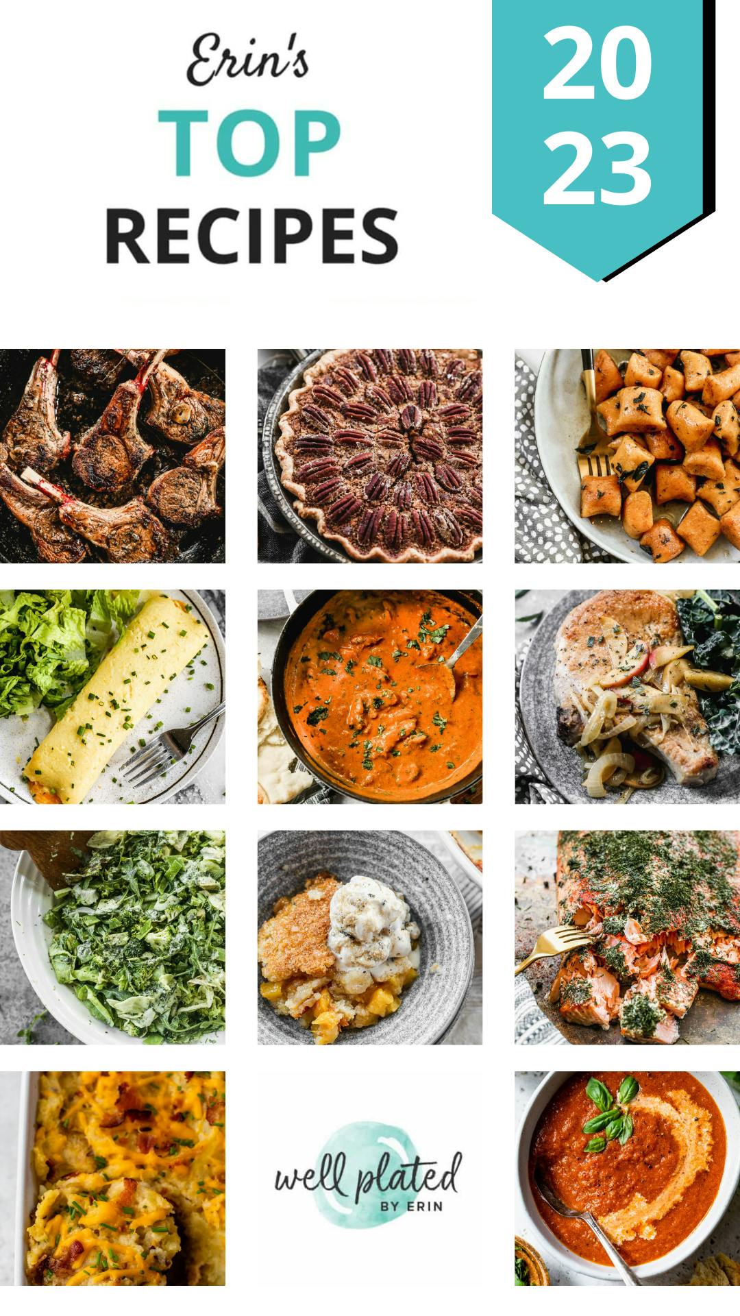 A collage of recipe images