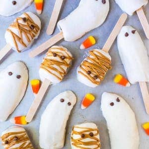 Halloween Banana Popsicles