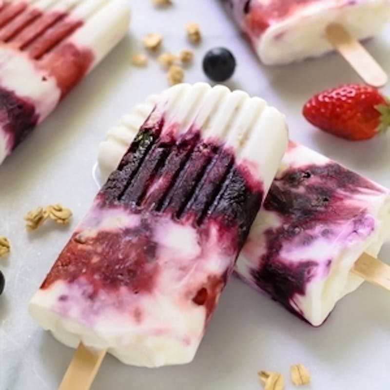 Berry Parfait Yogurt Popsicles