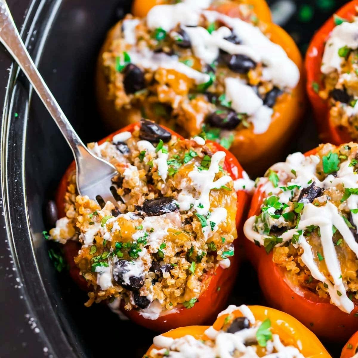 Crock Pot Stuffed Peppers