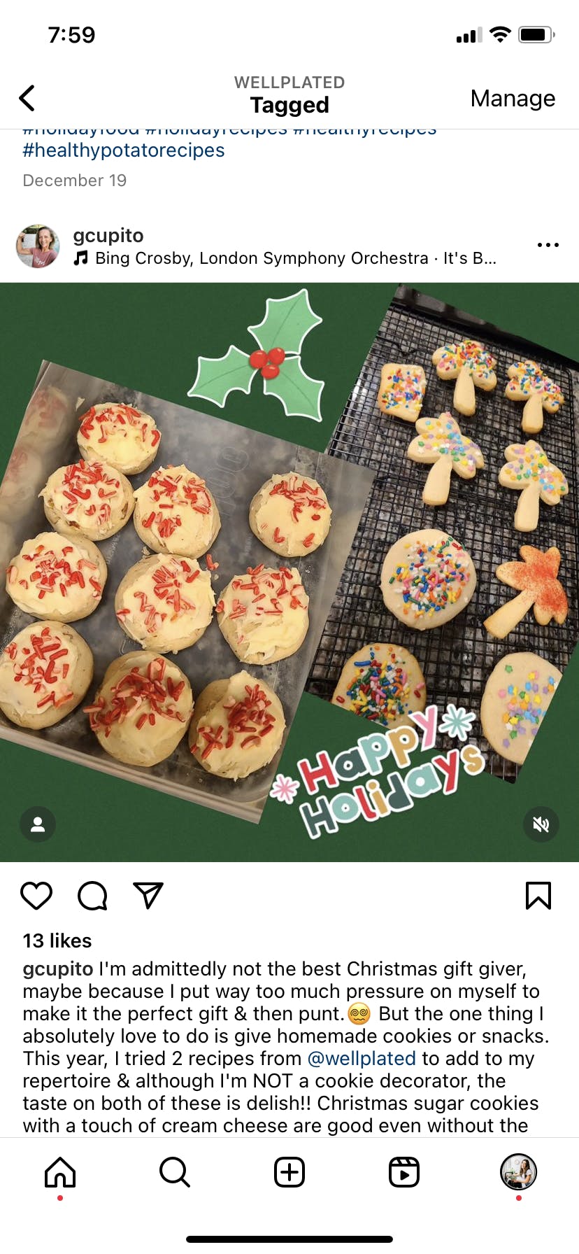 Candy Cane Snowball Cookies