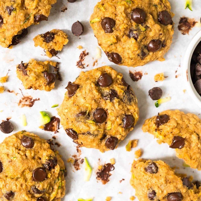 Zucchini Cookies with Chocolate Chips