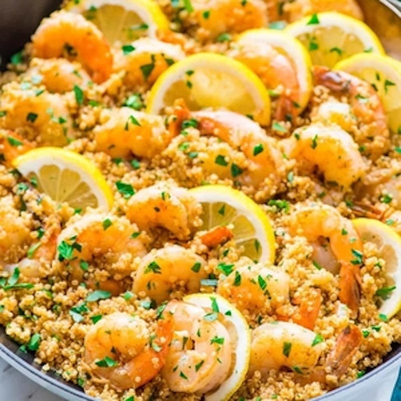 Garlic Shrimp with Quinoa