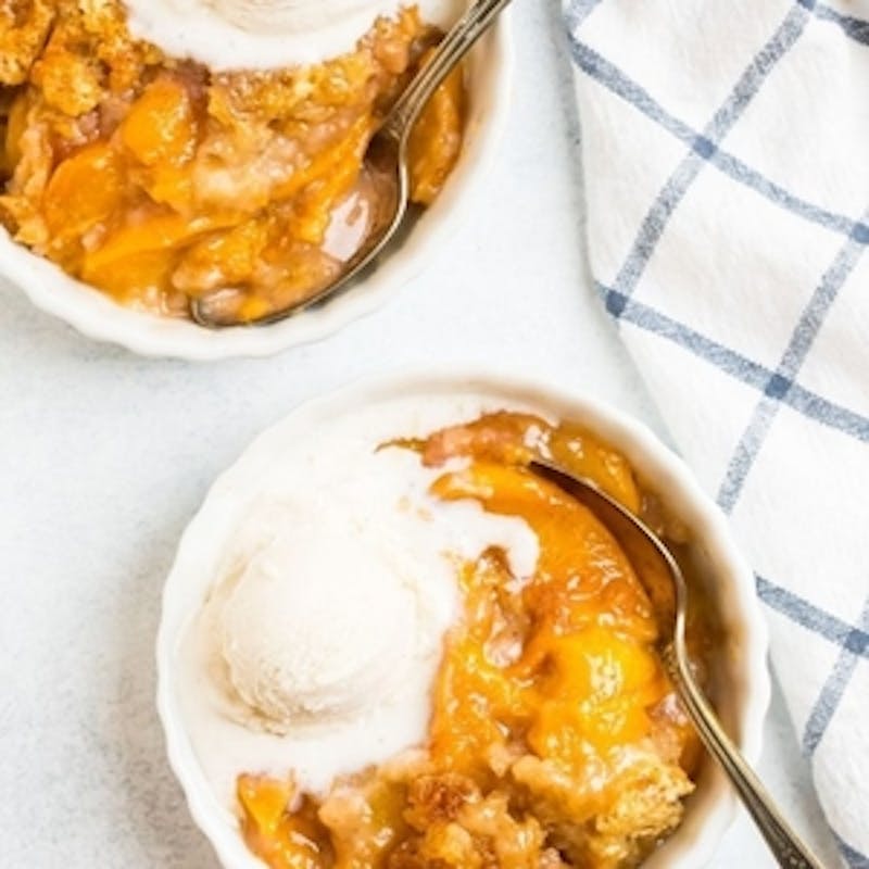 Dutch Oven Peach Cobbler