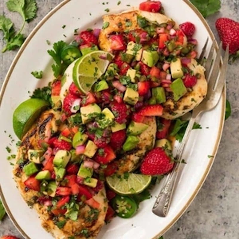 Strawberry Chicken with Avocado