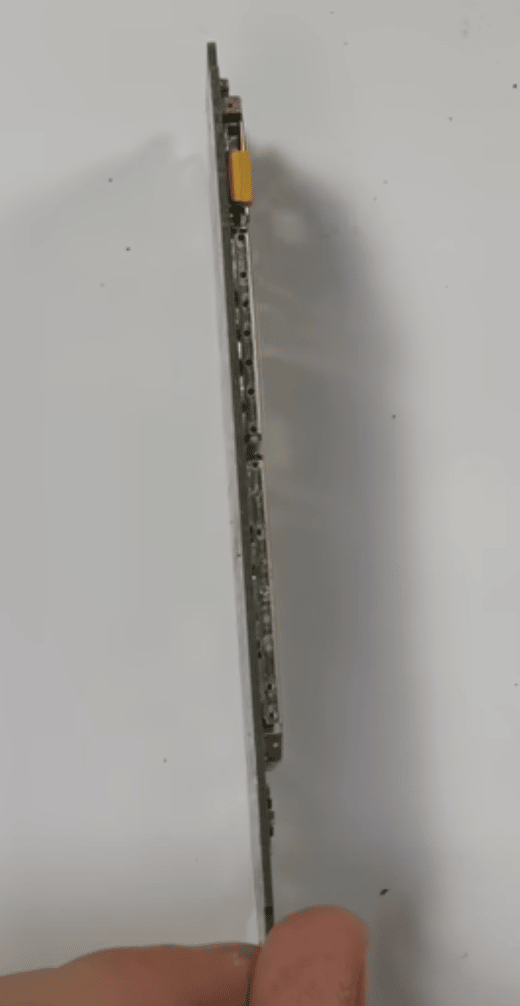 side view of nokia 3310 PCB