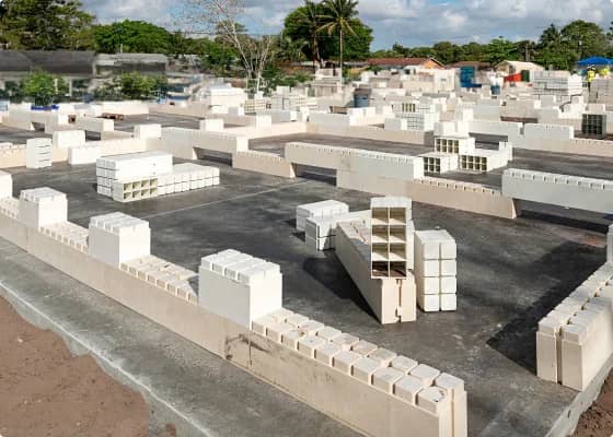 RENCO blocks at a construction site