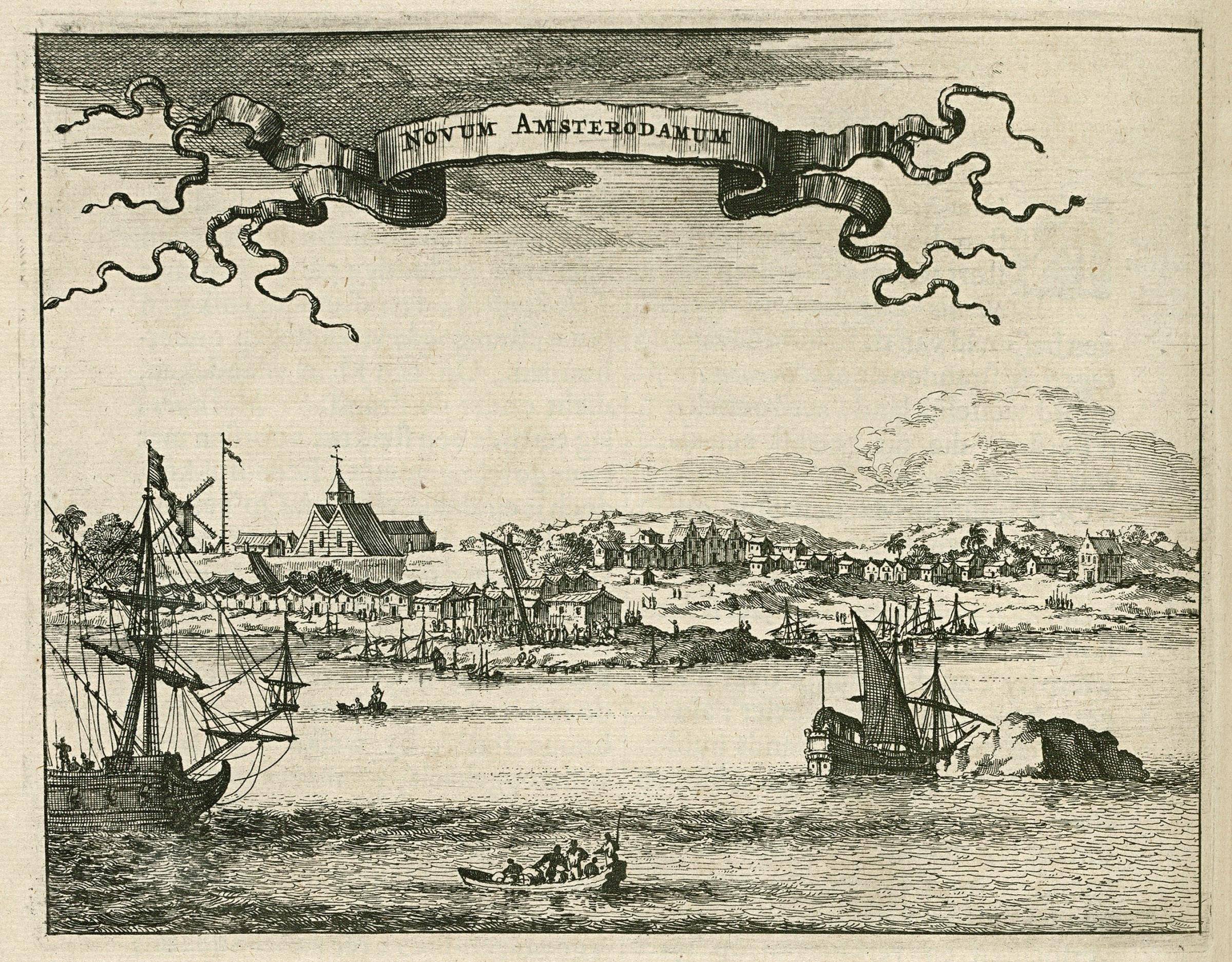 Sketch of New Amsterdam circa 1662. 