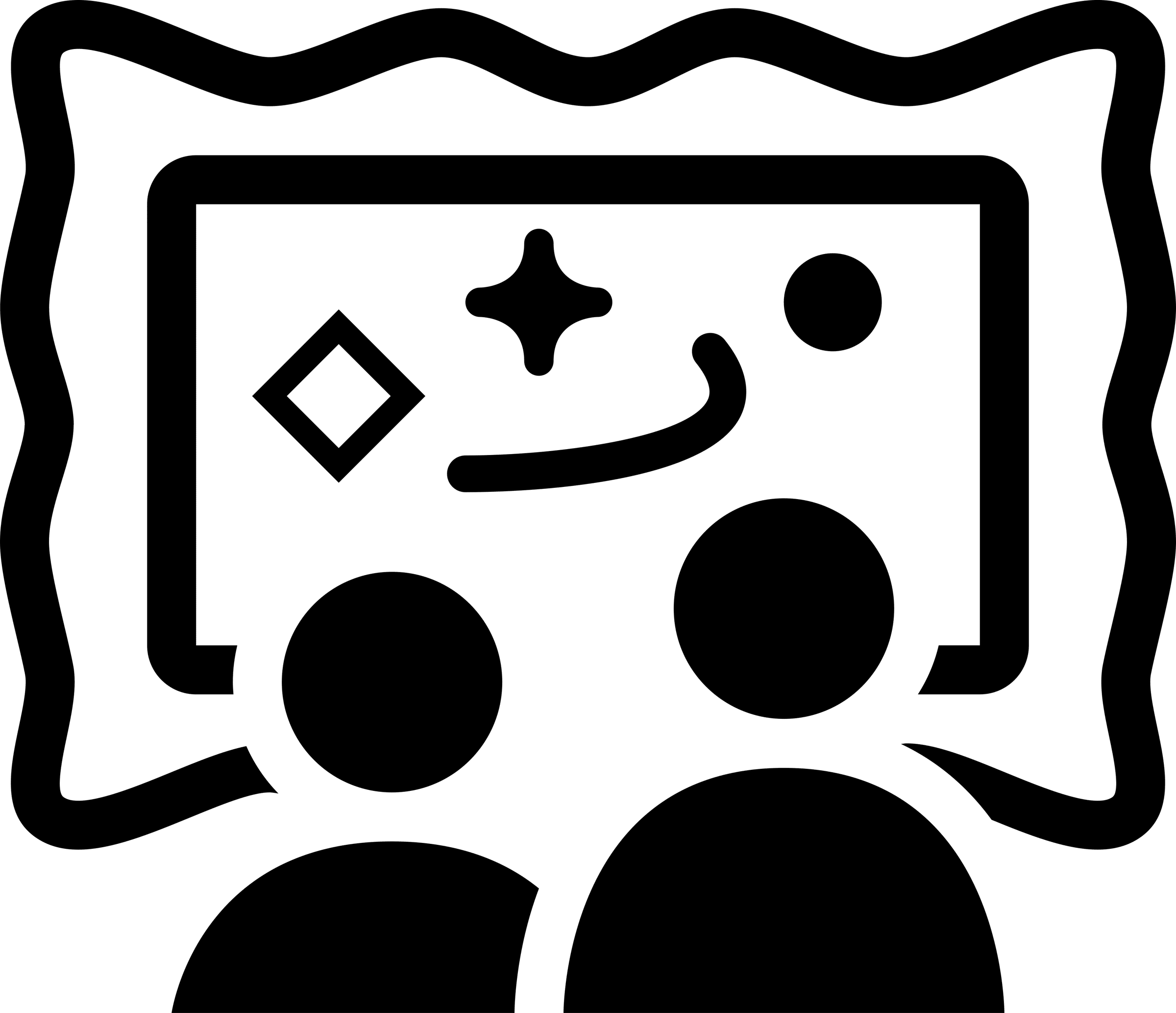 People view an art illustration
