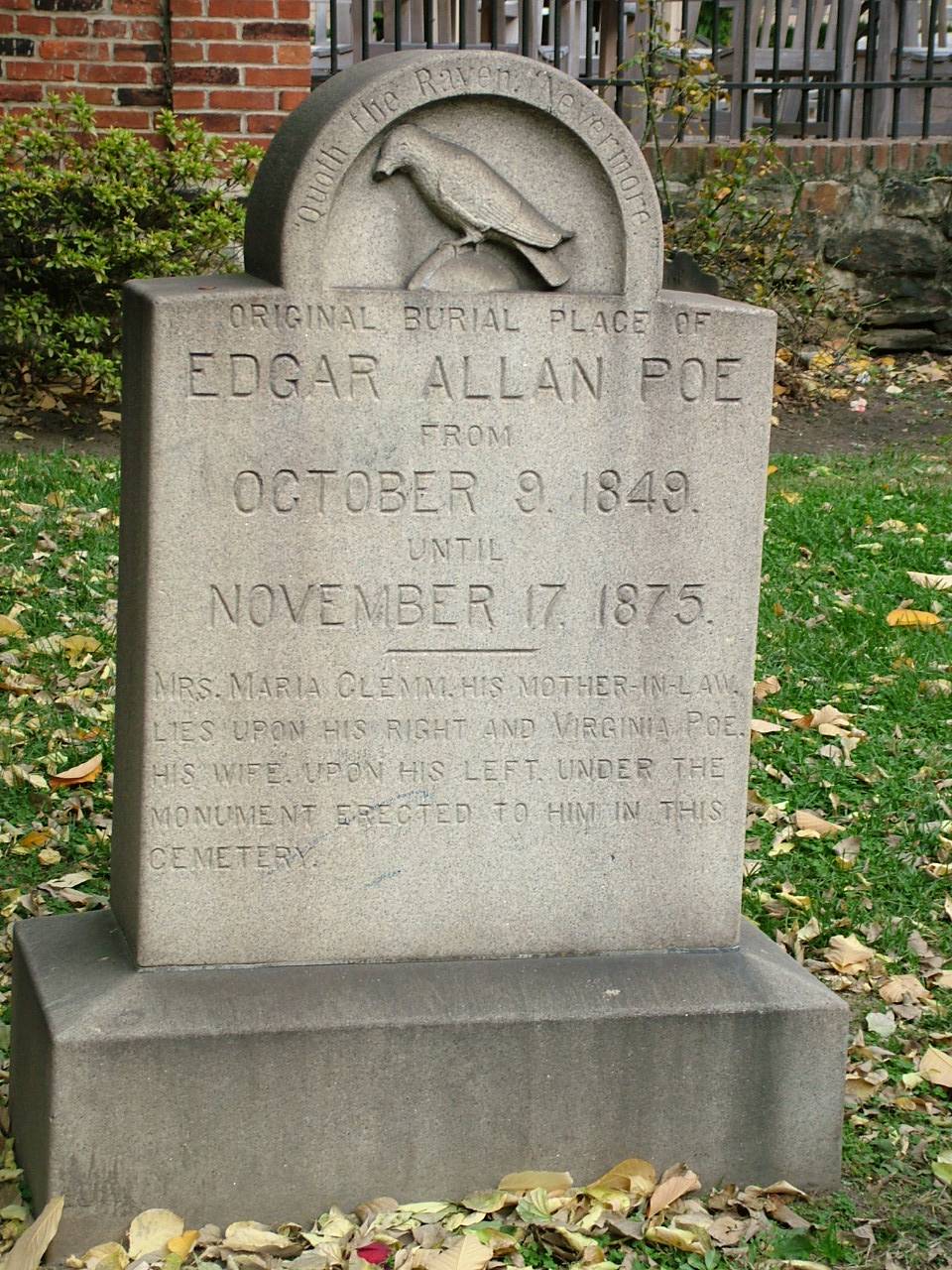 Edgar Allen Poe's grave