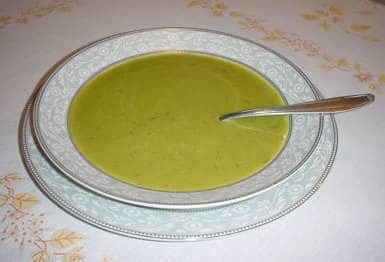 a bowl of pea soup