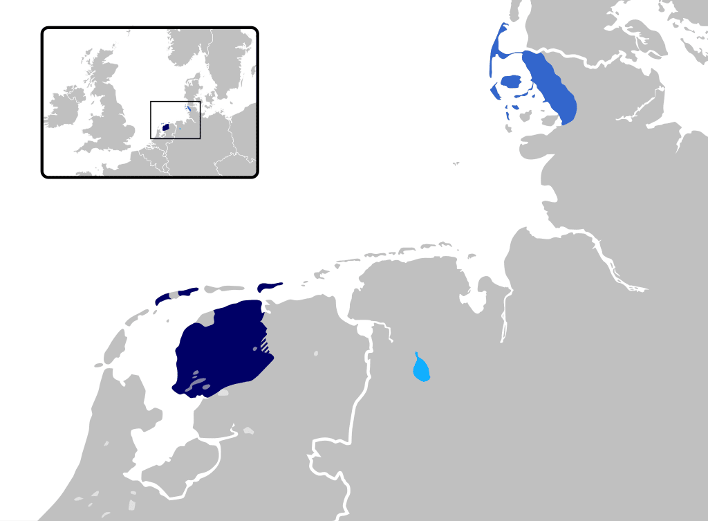 map of Frisian languages