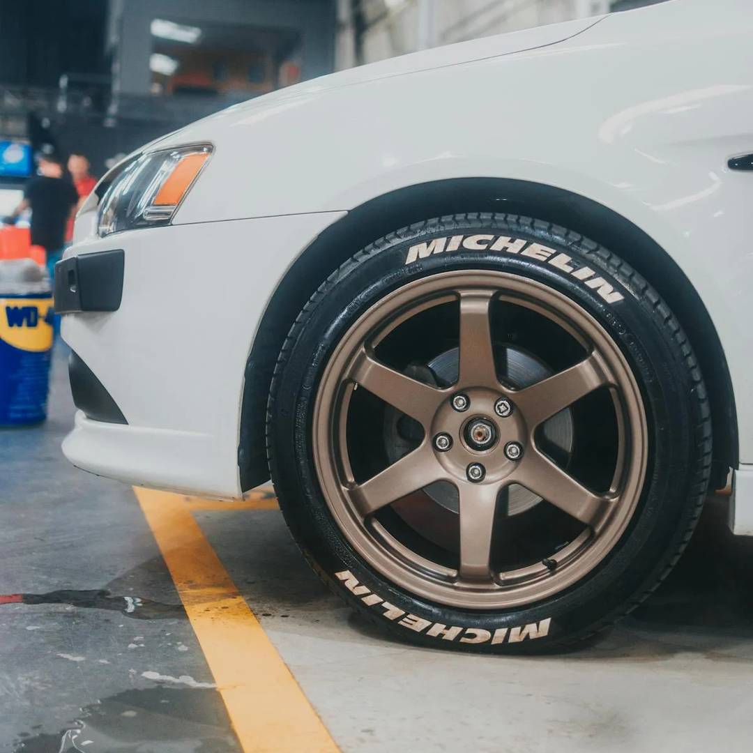Car with Michelin tires