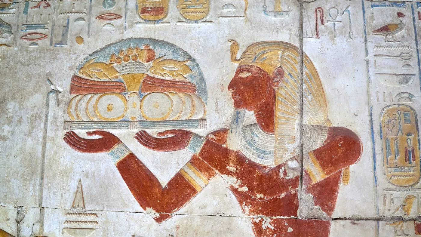 Egyptian art showing bread